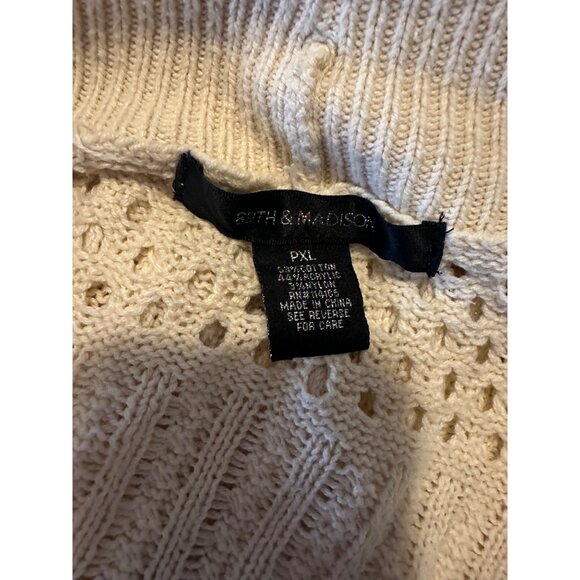 89th & Madison cream open front cardigan size PXL - Picture 3 of 7